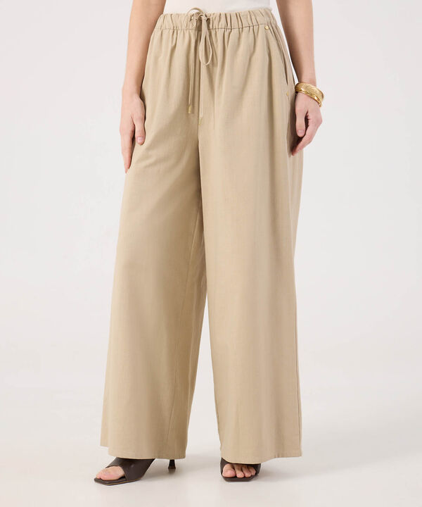 Pantalón Fluido Unicolor image number null