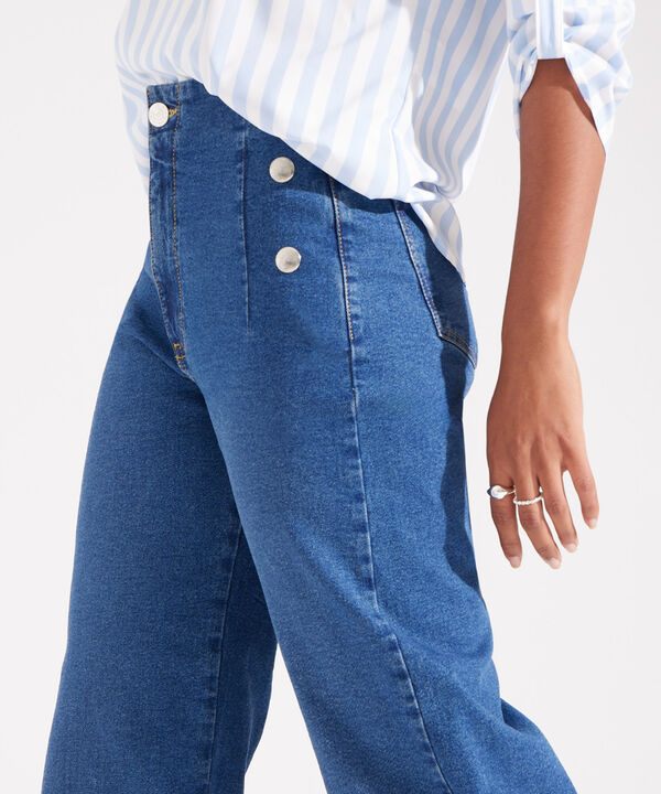 Jean Wide Leg con Botones image number null