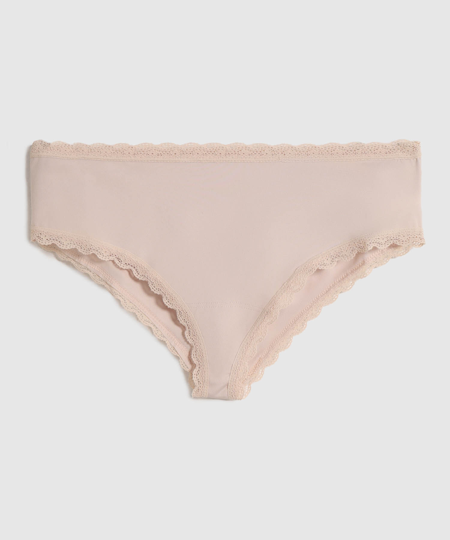 Panty Hipster Con Encaje En Cintura Y Piernas