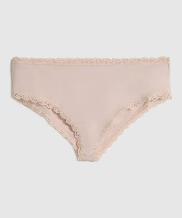 Panty Hipster Con Encaje En Cintura Y Piernas image number null