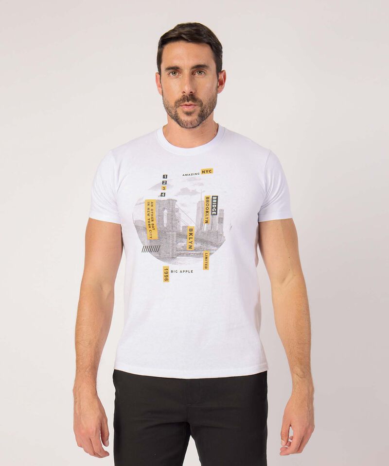 Camiseta Estampada Manga Corta 