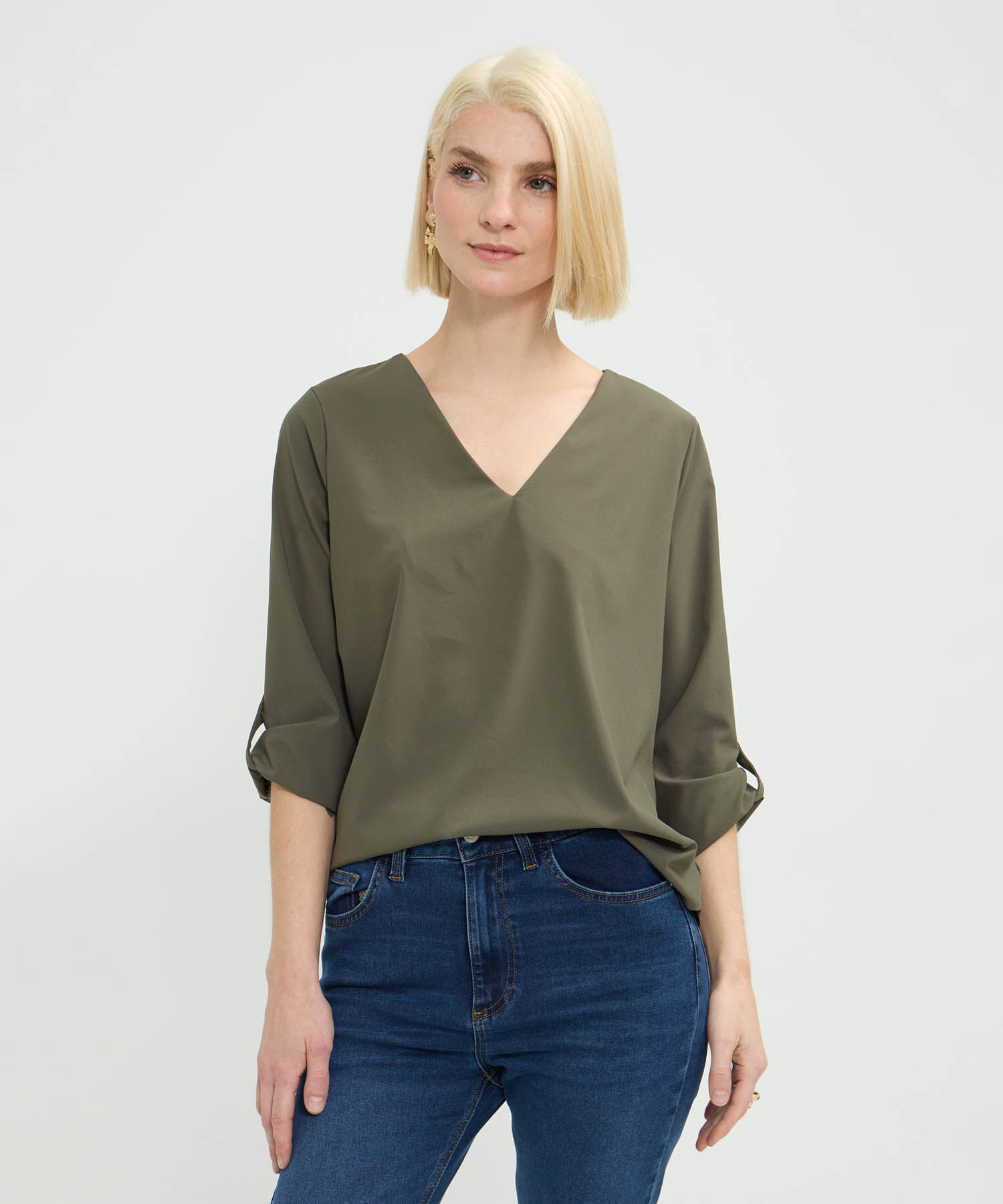 Blusa con Escote en V