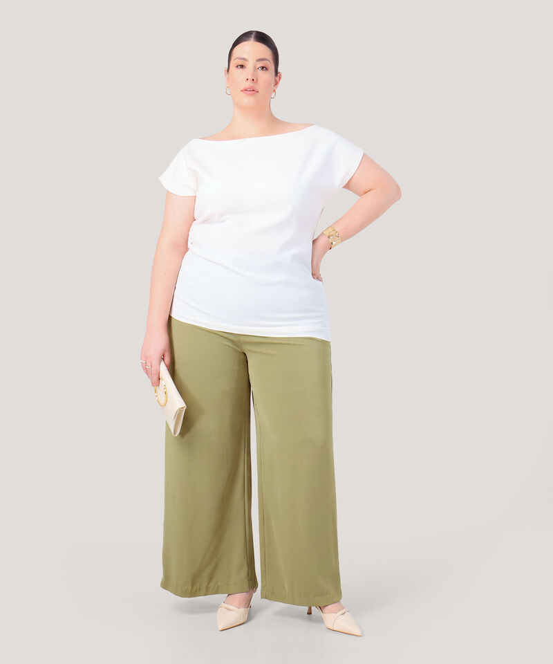 Blusa Unicolor Con Detalle Para Mujer Curvy