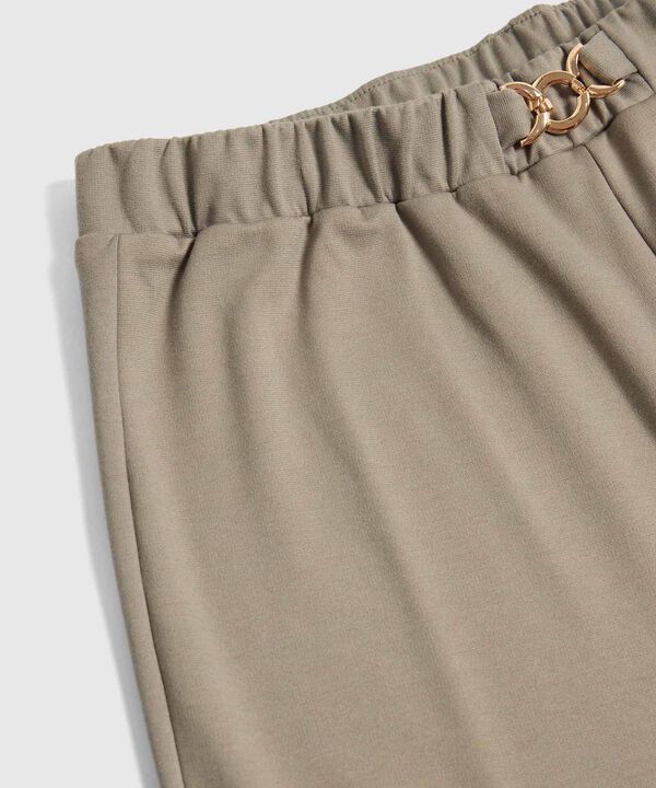 Pantal&oacute;n Wide Leg Con Herraje Para Mujer Curvy