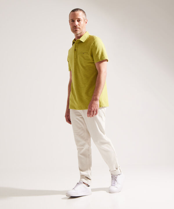 Polo Jaspeada con Bolsillo