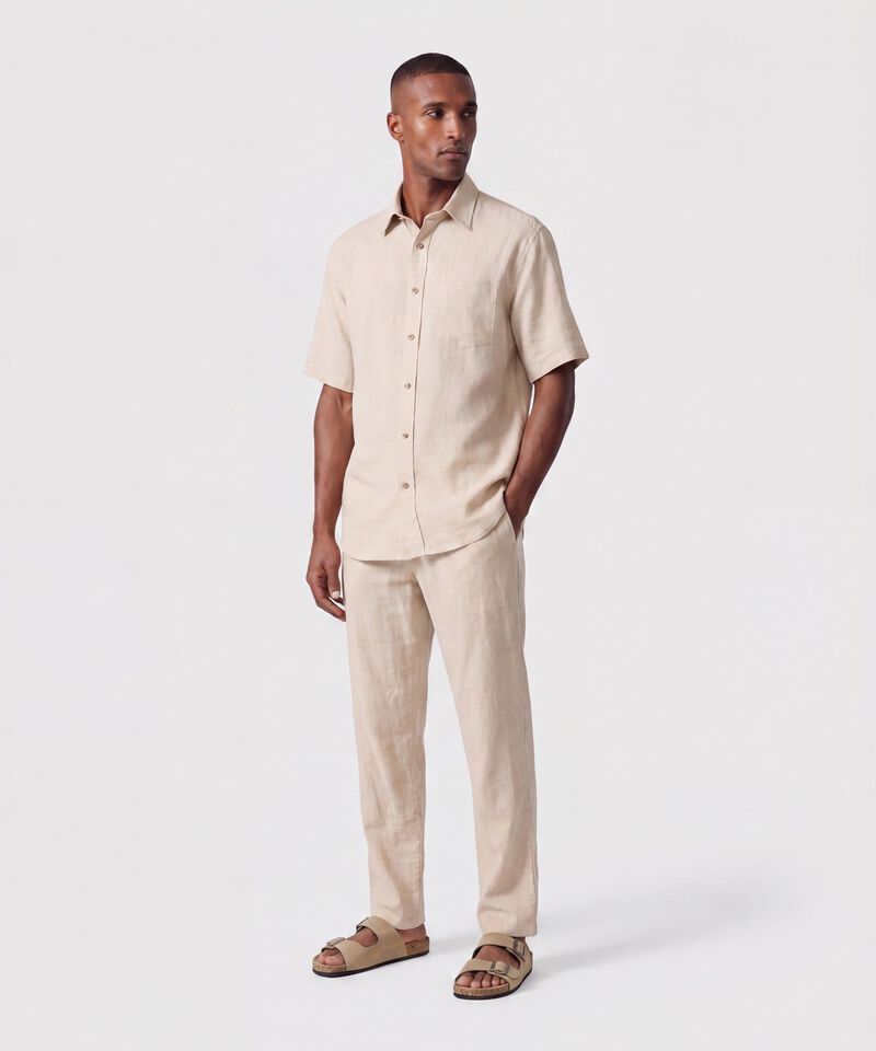 Camisa Guayabera De Manga Corta Hombre