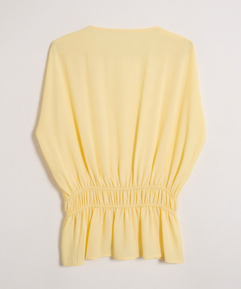 Blusa Sin Mangas Fruncida Para Mujer