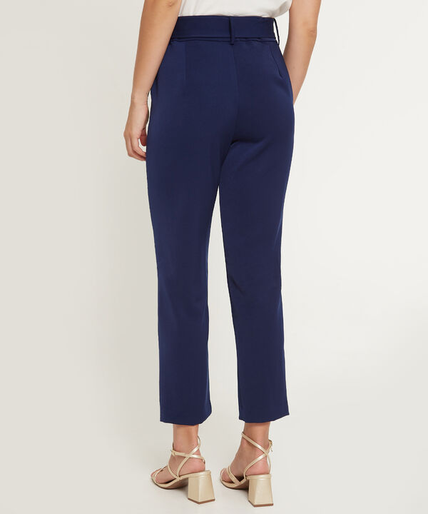 Pantalón Tobillero Con Cinturón