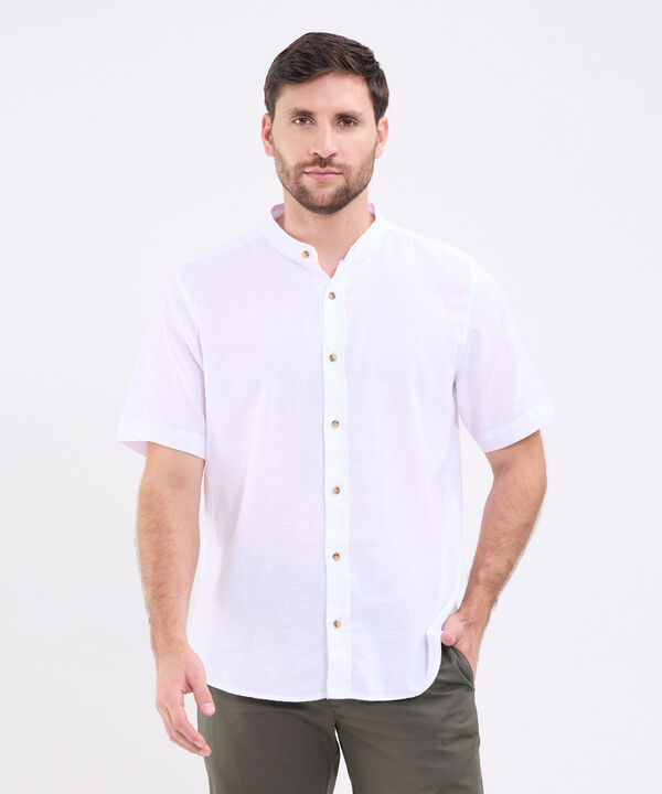 Camisa manga corta unicolor para hombre image number null