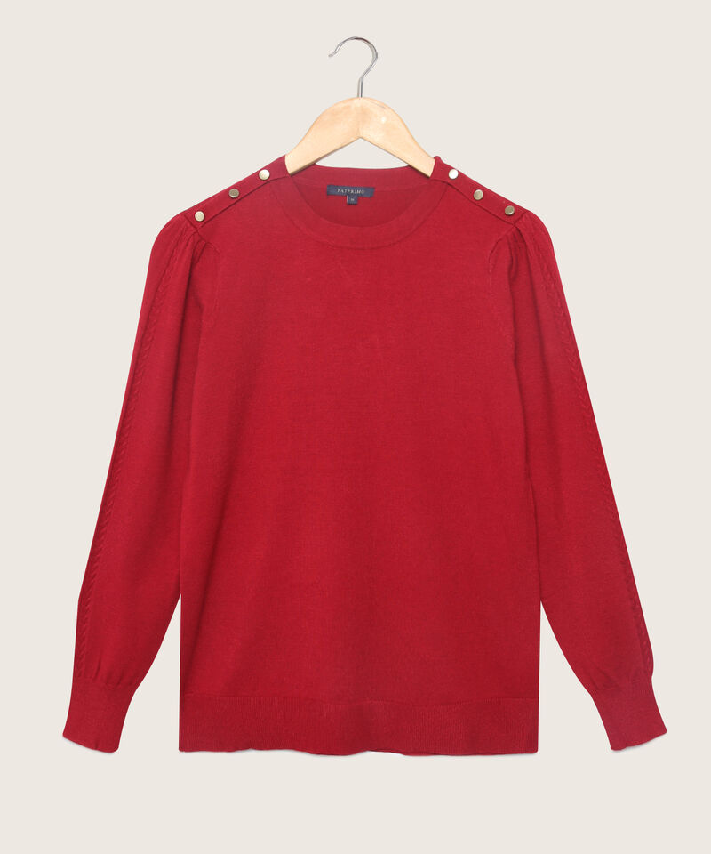 Saco cuello Redondo Con Detalle De Botones En Hombro Manga Larga