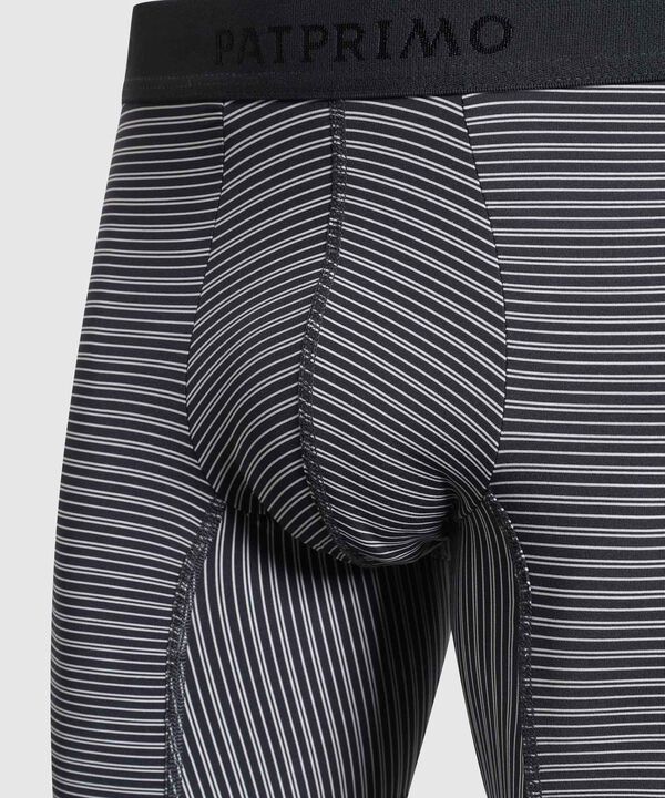 B&oacute;xer Medio Con Estampado De Rayas Horizontales Para Hombre image number null