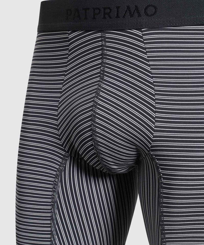 B&oacute;xer Medio Con Estampado De Rayas Horizontales Para Hombre