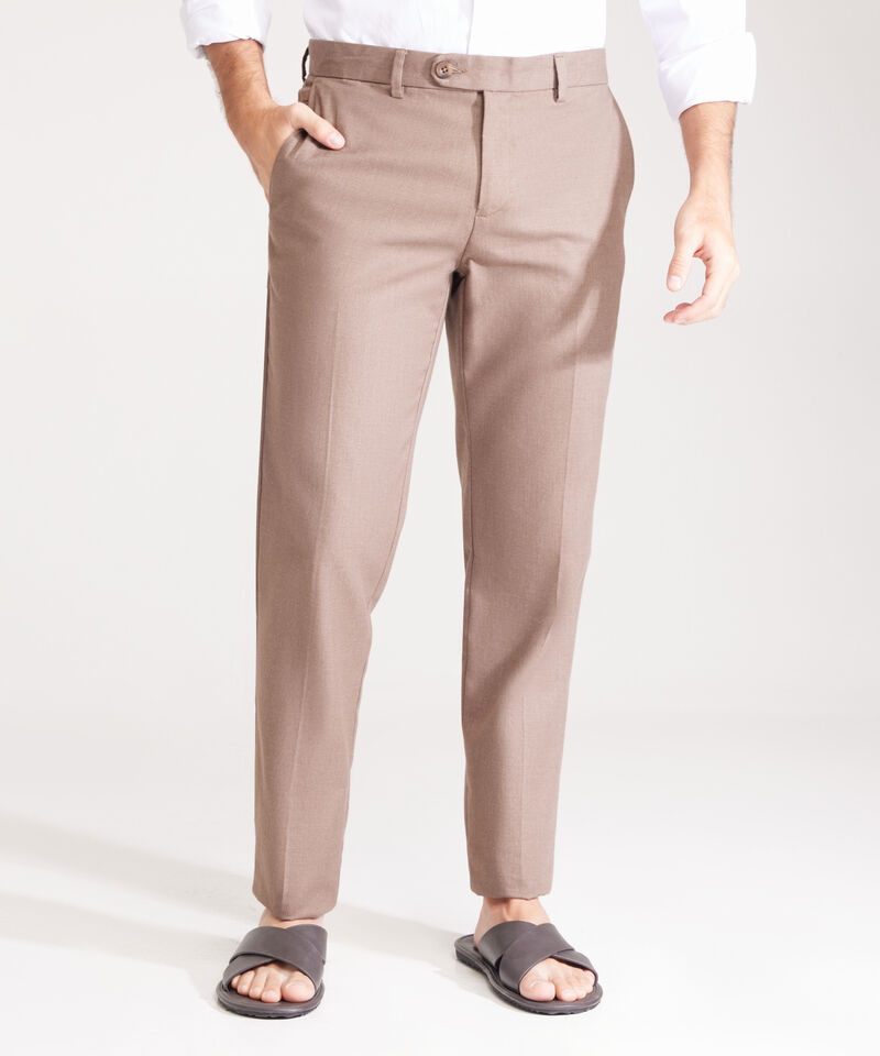 Pantalon En Tejido Plano Preteñido