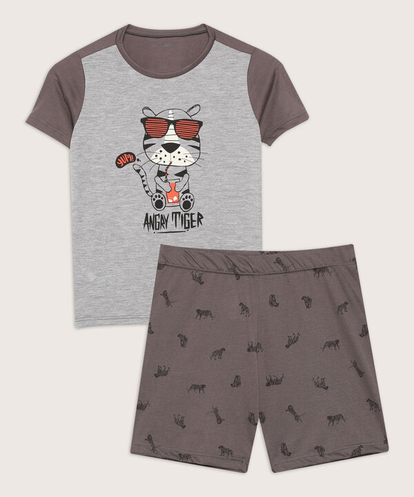 Pijama Camiseta Estampada Y Short