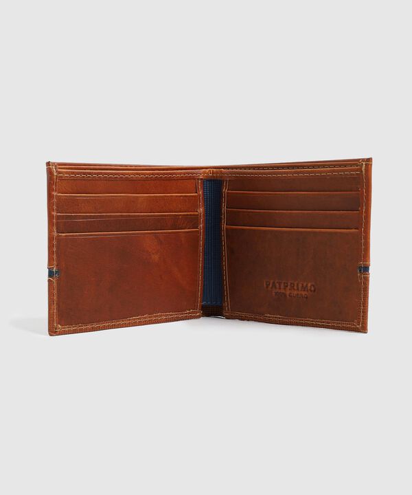 Billetera Plegable Con Textura Hombre