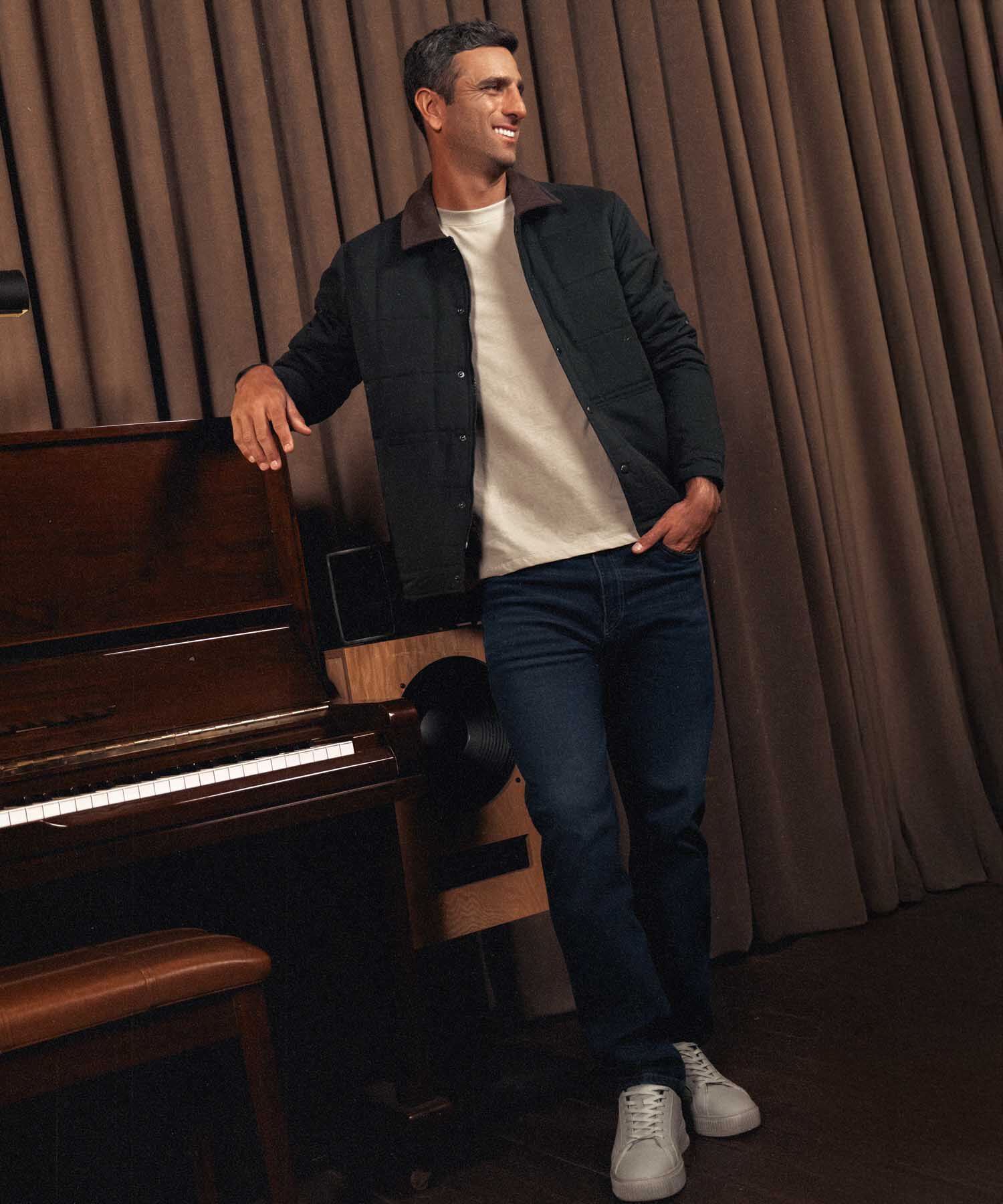 Chaqueta En Pana Acolchada Para Hombre