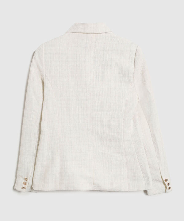 Blazer de Doble Abotonadura en Tweed para Mujer image number null