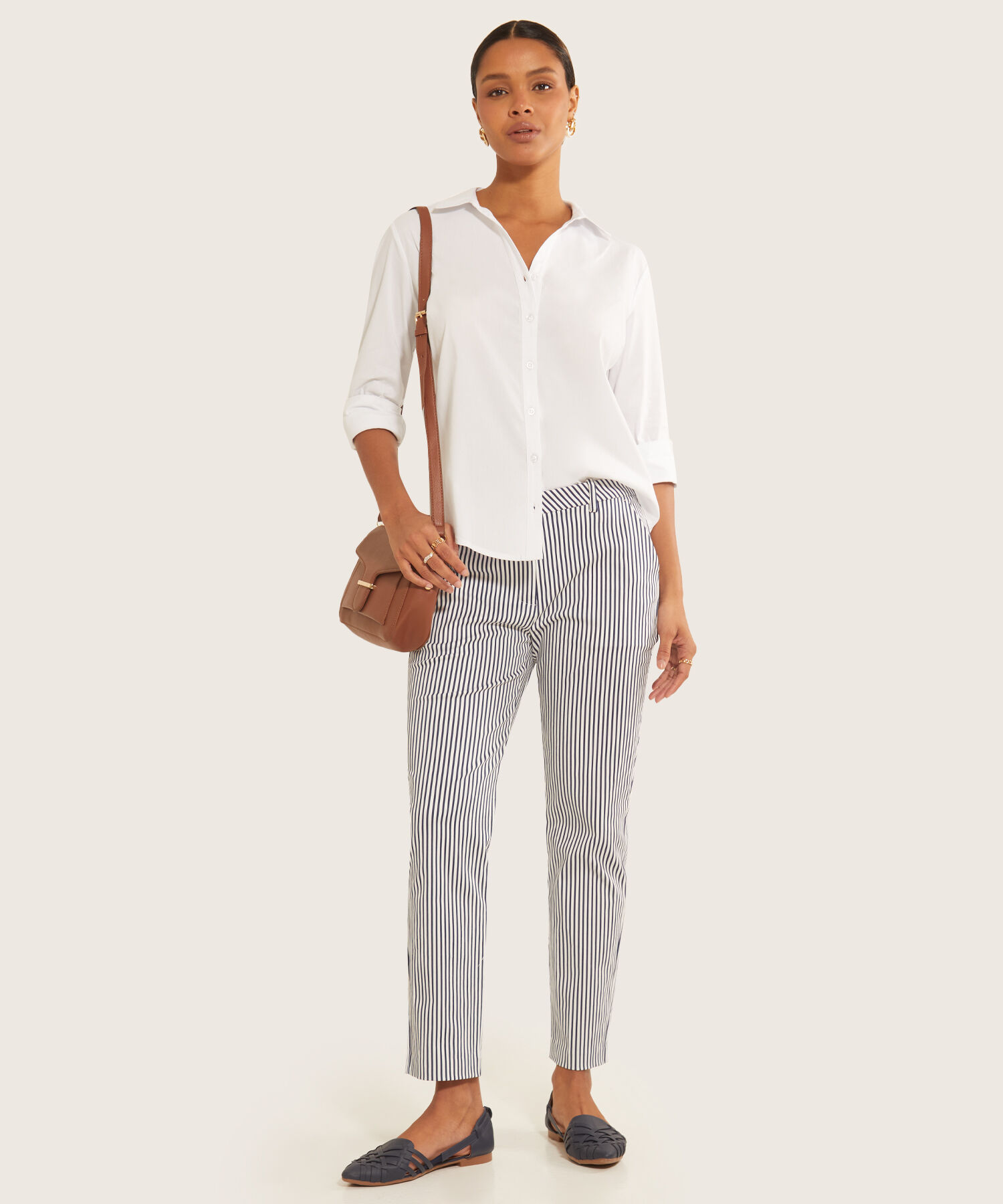 Pantal&oacute;n B&aacute;sico Bolsillos Diagonal Estampado