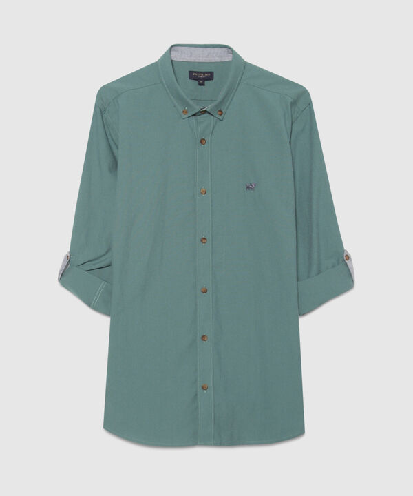 Camisa Oxford Con Bolsillo