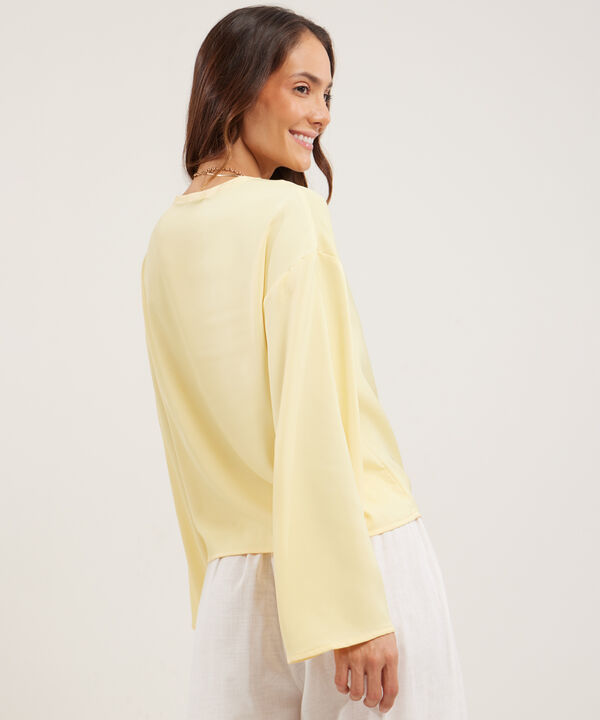 Blusa Manga Larga Amplia