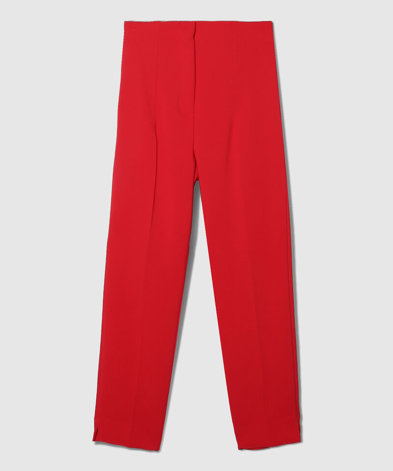 Pantalón Tiro Alto Largo Al Tobillo Unicolor