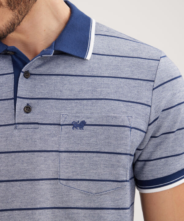 Polo Cuello Y Puños Tejidos Con Bolsillo, Silueta Regular Fit, Cítrico Marinero image number null