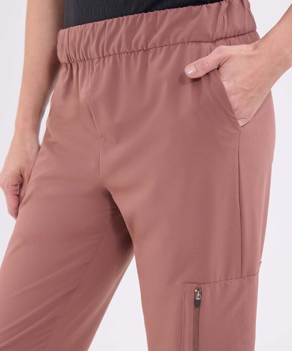 Pantalon plano unicolor para mujer image number null