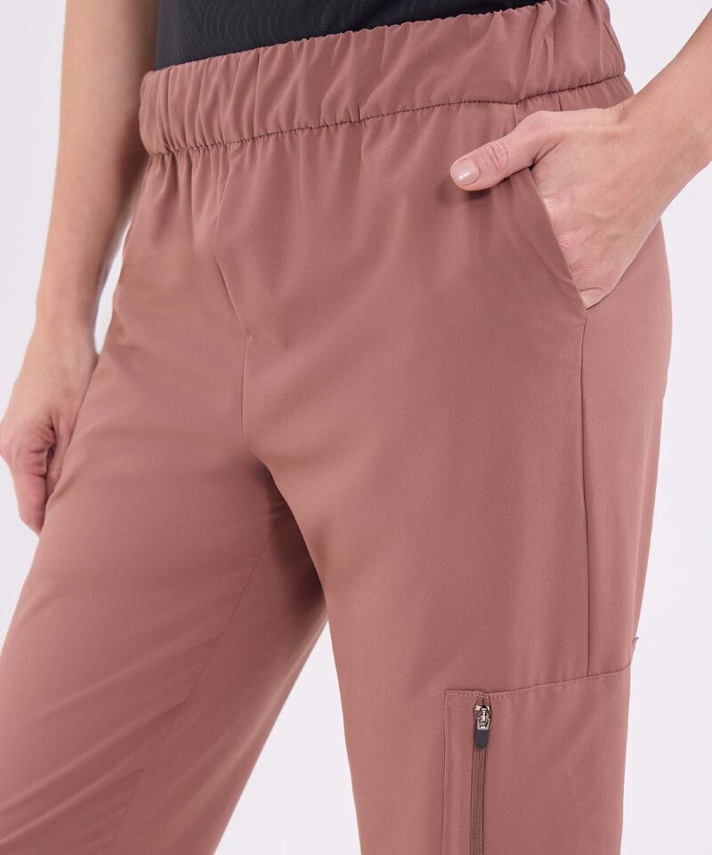 Pantalon plano unicolor para mujer