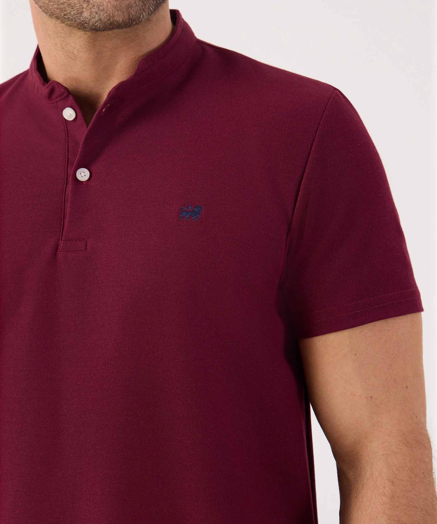 Polo Unicolor Con Bordado