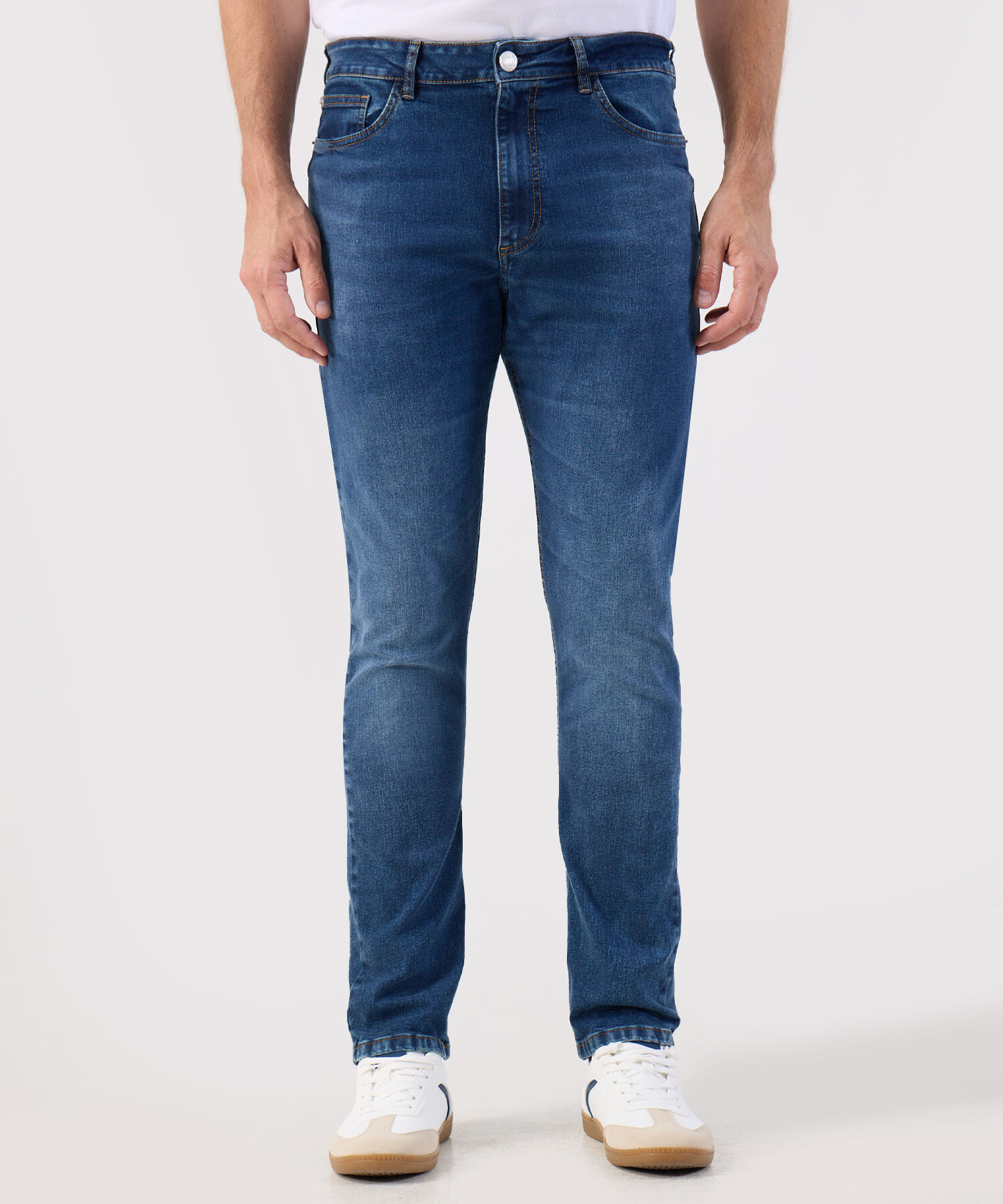 Jean Slim Fit Desgaste Medio Para Hombre