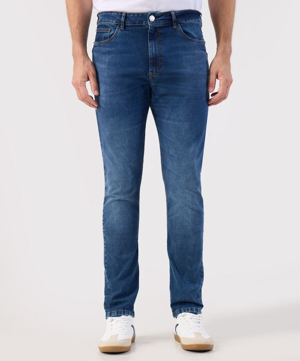 Jean Slim Fit Desgaste Medio Para Hombre image number null