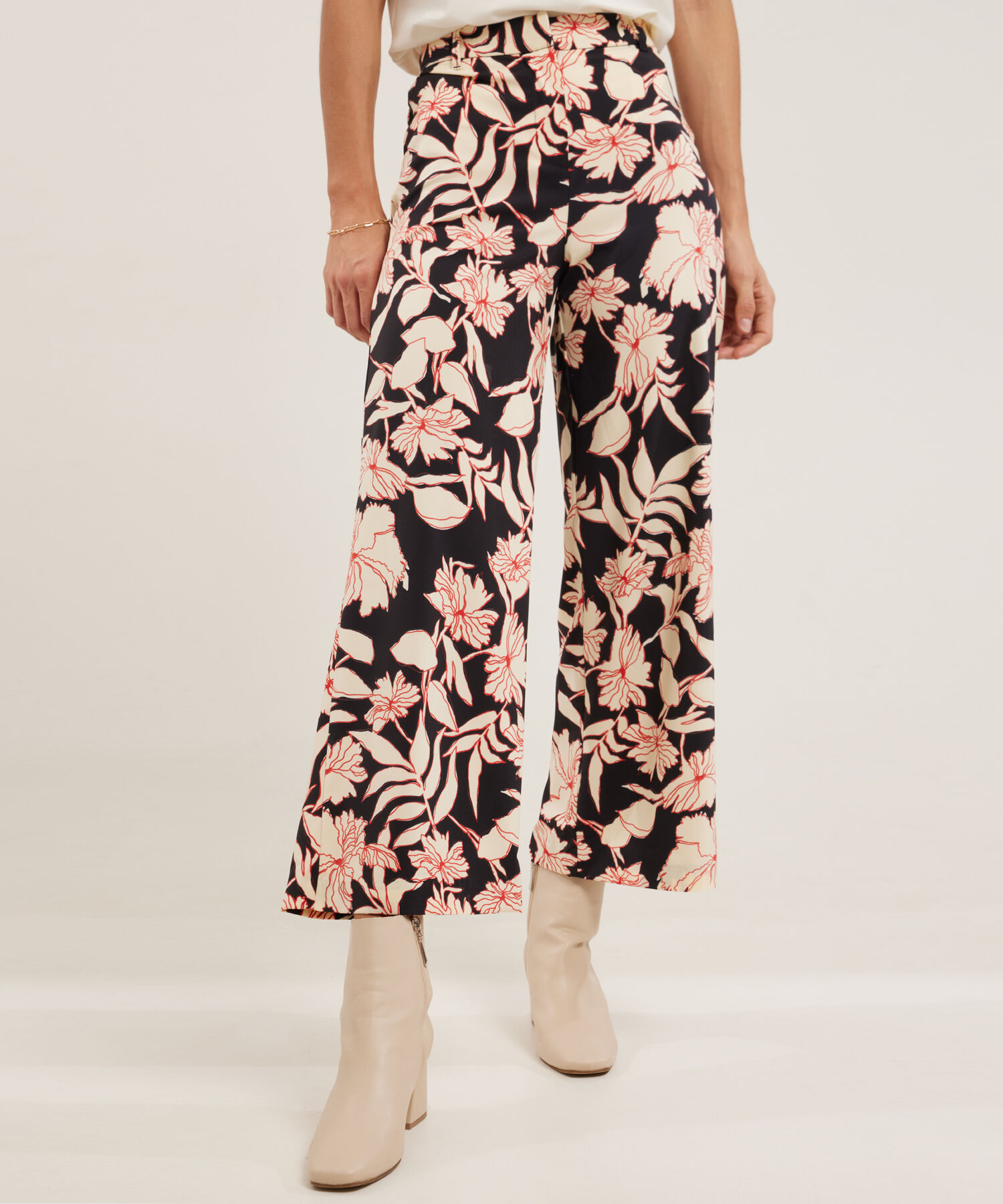 Pantalón Estampado Tipo Palazzo Con Resorte En Pretina Posterior, Serena
