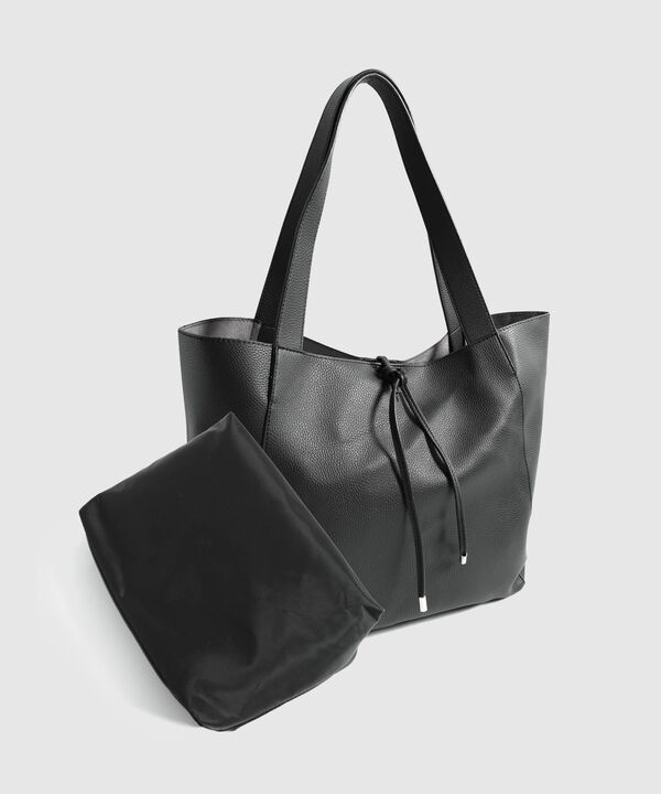 Bolso Unicolor Con Cierre Ajustable Mujer