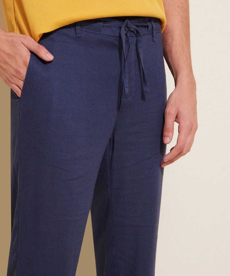 Pantalón Chino Unicolor Lino