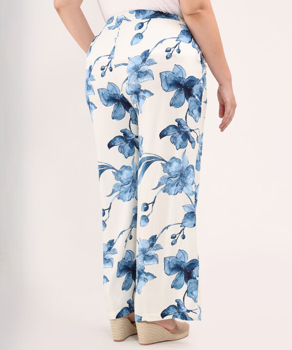 Pantalón Estampado Con Pretina Encauchada