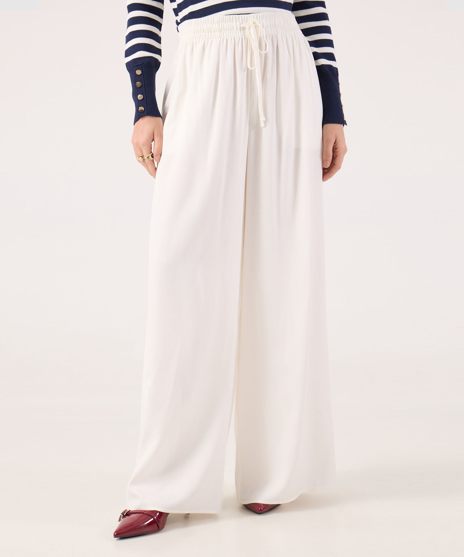 Pantalon Fluido Unicolor 