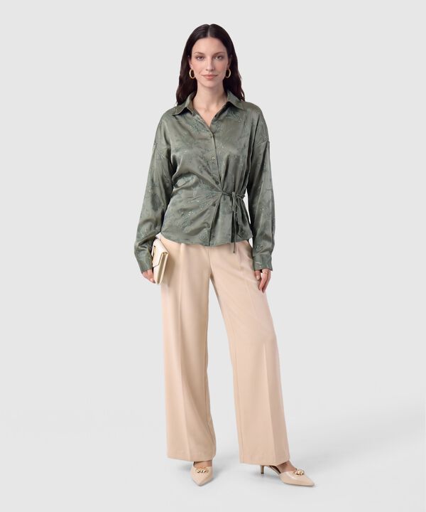 Camisa Amarre En Cintura Para Mujer