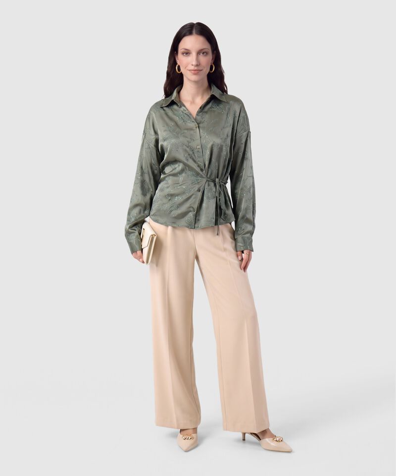 Camisa Amarre En Cintura Para Mujer