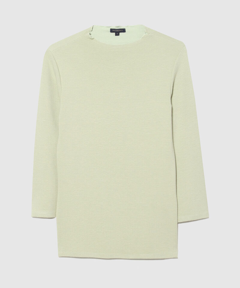 Camiseta Texturizada con Manga 3/4