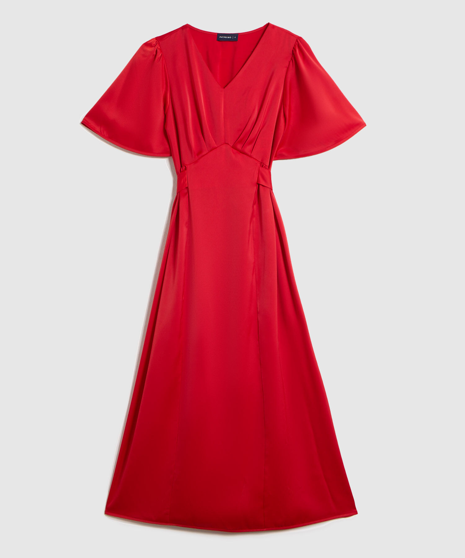 Vestido Midi Escote en V Para Mujer