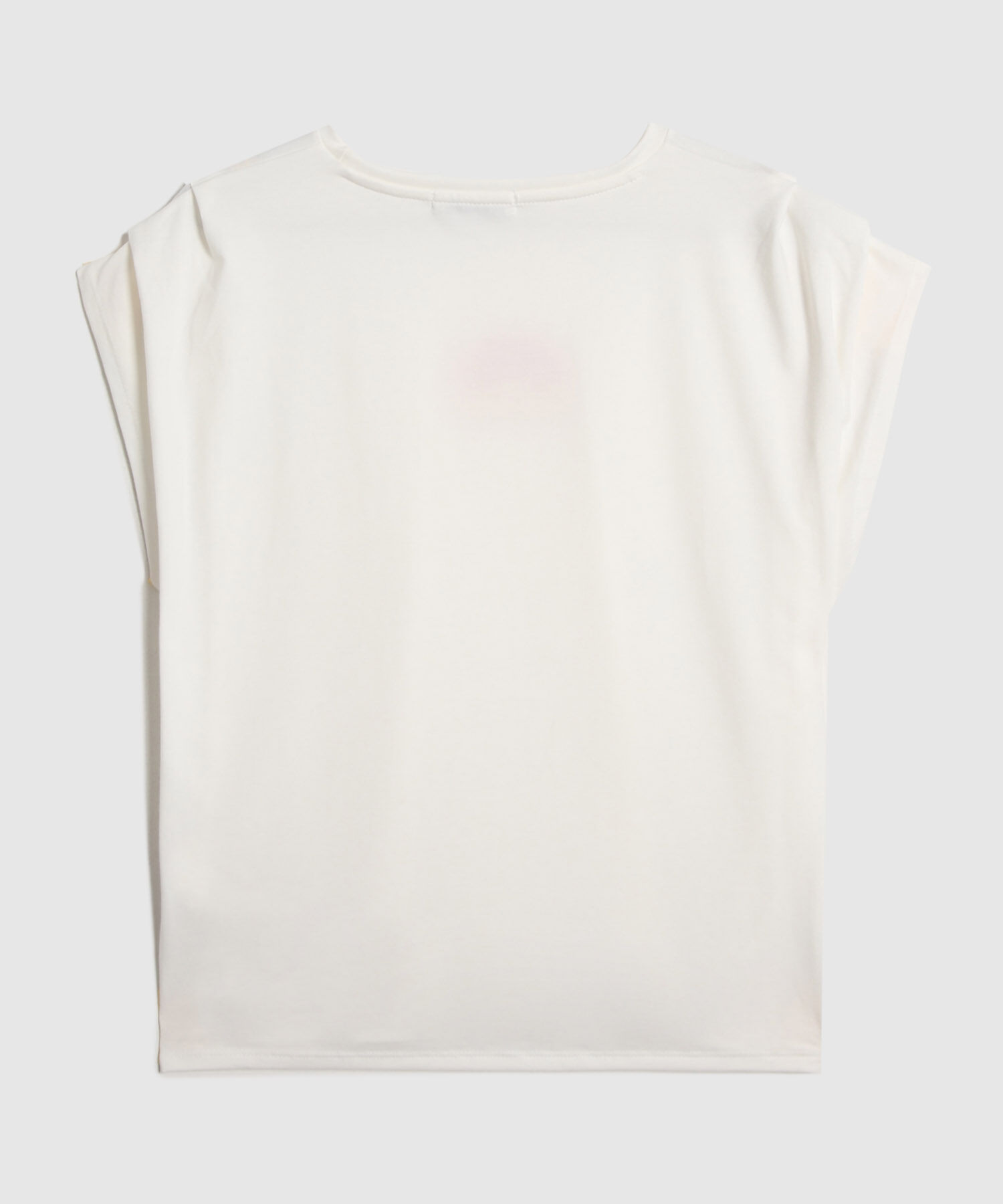 Camiseta Estampada Con Recogido En Mangas 