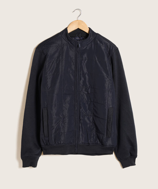 Chaqueta Acolchada De Punto Y Plano