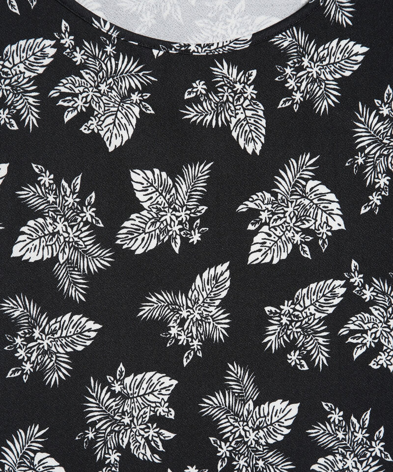 Camiseta Mujer Manga Corta Estampado Floral