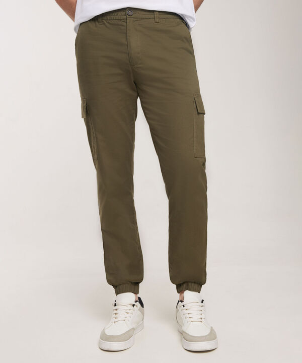 Pantalón Jogger Tipo Cargo Unicolor, Safari Soft Línea Moda