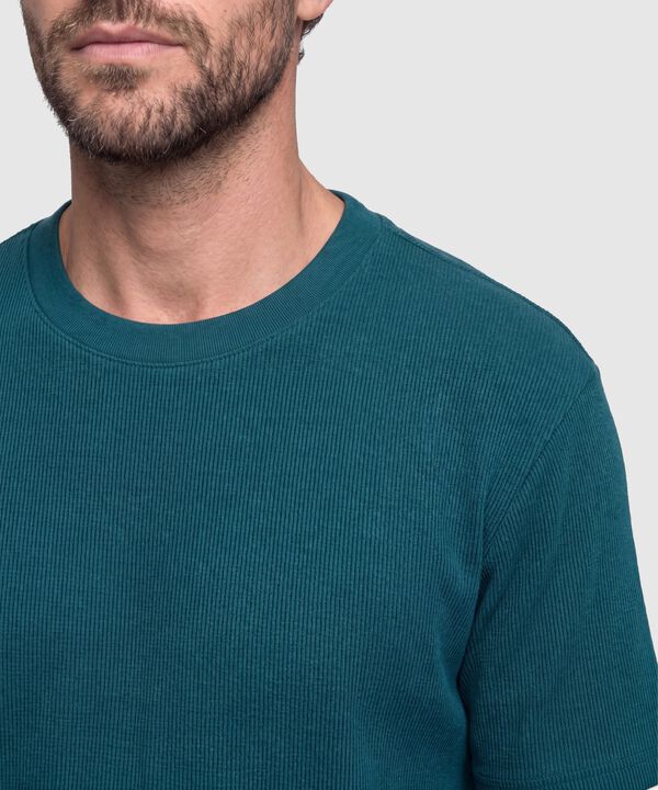 Camiseta Texturizada Manga Corta Para Hombre