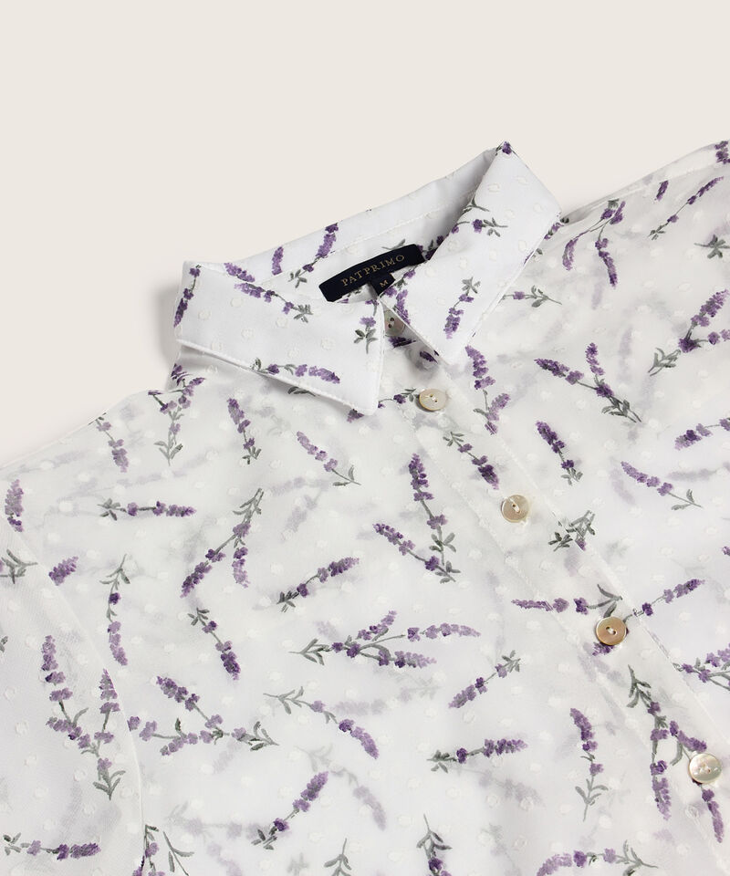 Camisa Estampada Manga 3/4 Para Mujer
