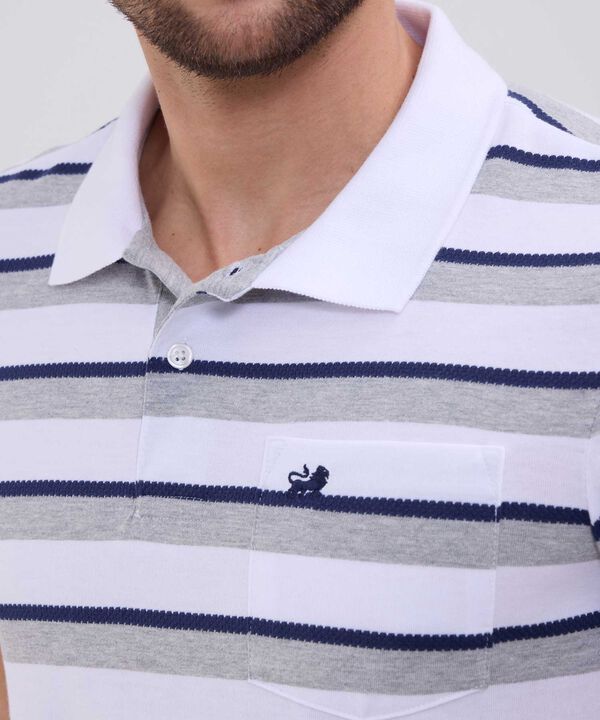 Polo Cuello Tejido Con Bolsillo Preteñida image number null