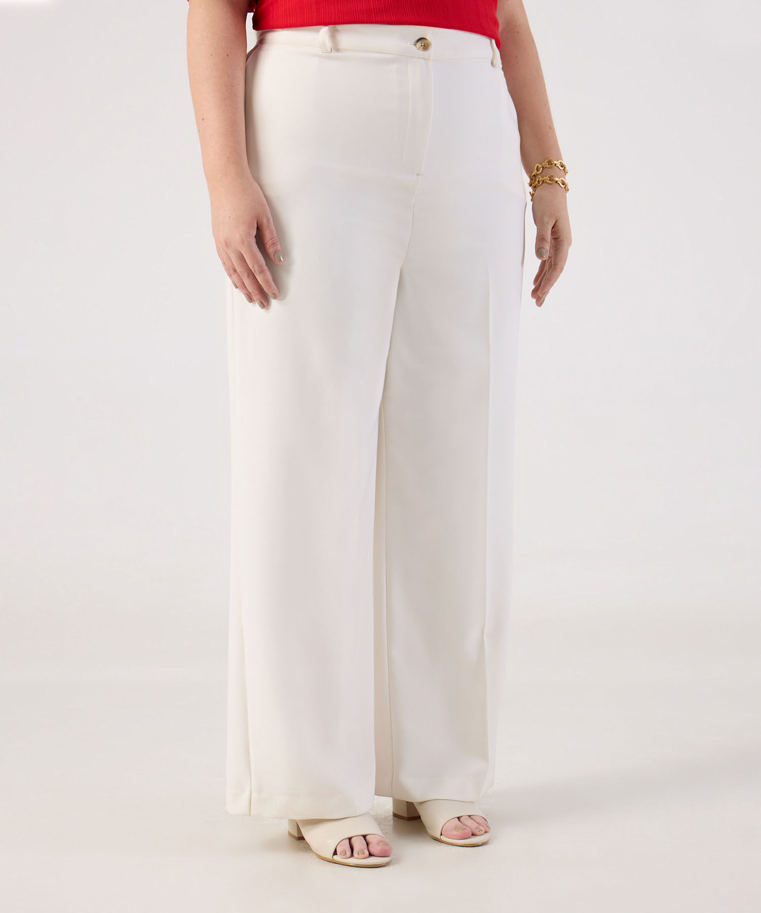 Pantal&oacute;n de Bota Ancha con Pinzas Para Mujer Curvy