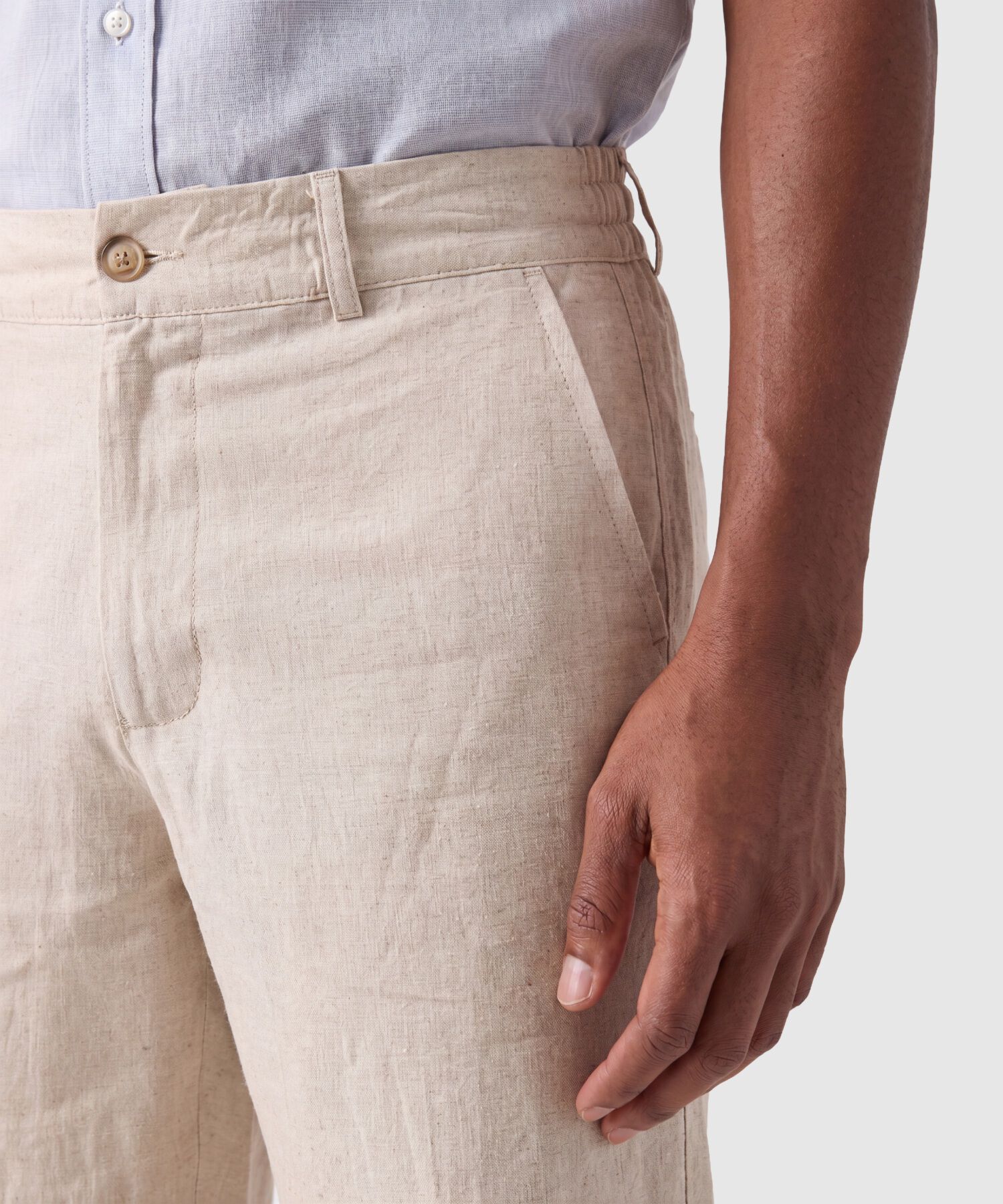 Bermuda Unicolor Para Hombre