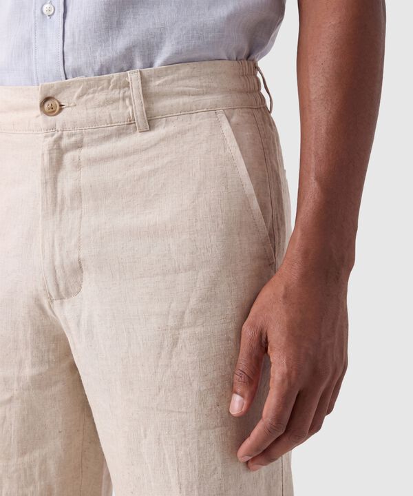 Bermuda Unicolor Para Hombre